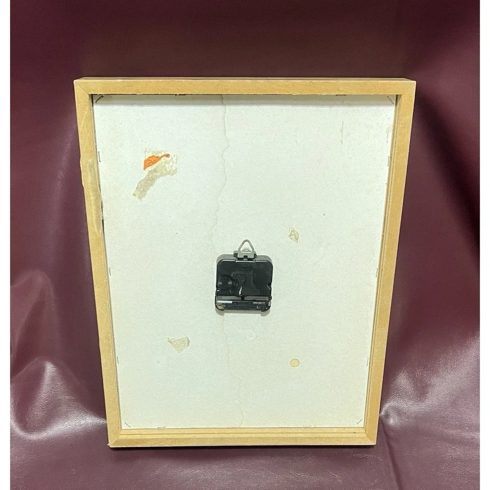 NCAA - UNC Tarheels Square Wooden Clock Not Working